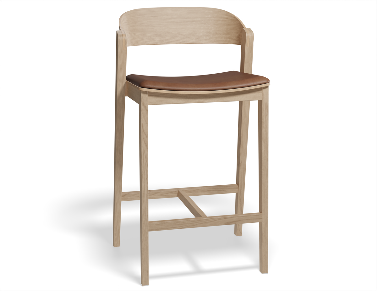 Grayson Bar Stool - Natural - Upholstered