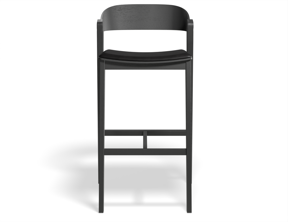 Grayson Bar Stool - Black - Upholstered