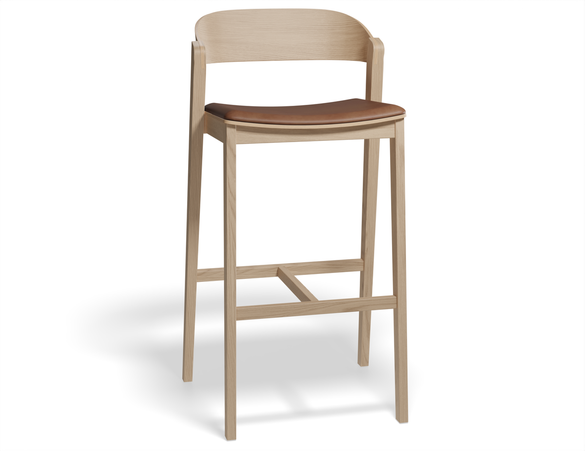 Grayson Bar Stool - Natural - Upholstered