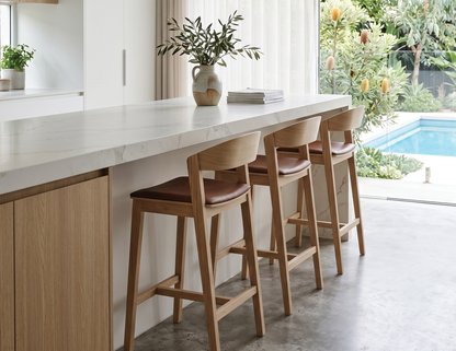 Grayson Bar Stool - Natural - Upholstered