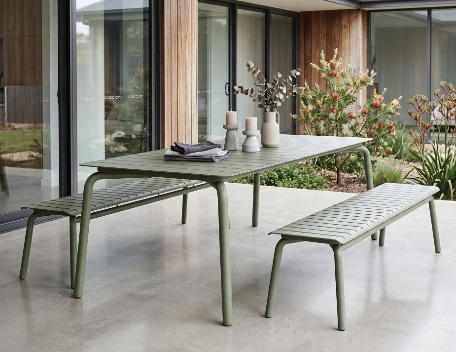 Roku Bench 190cm - Outdoor - Eucalyptus Green
