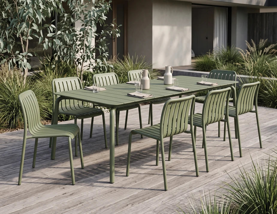 Roku Dining Table 220cm - Outdoor - Eucalyptus Green
