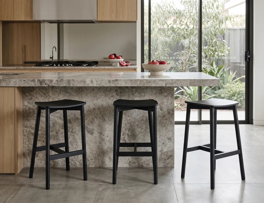 Andi Backless Bar Stool - Black