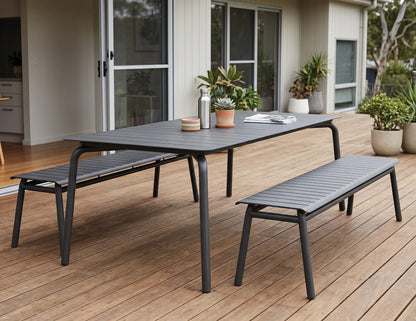 Roku Bench 190cm - Outdoor - Charcoal