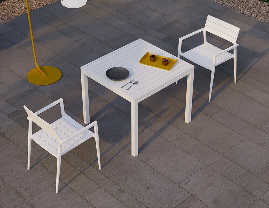 Halki Table - Outdoor - 90cm x 90cm - White
