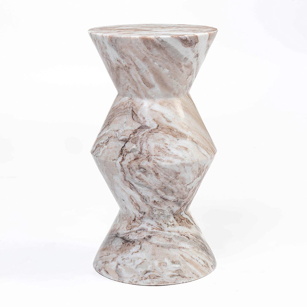 Harlow Butterscotch Solid Marble Side Table 50cm