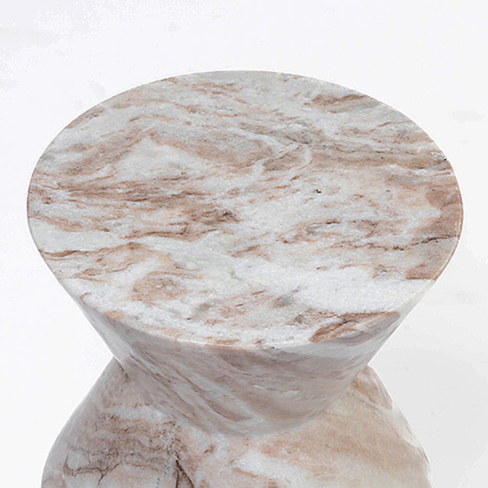Harlow Butterscotch Solid Marble Side Table 50cm