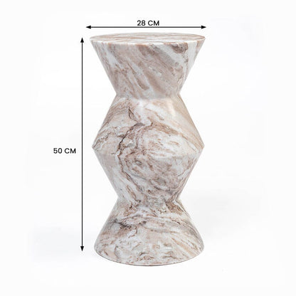 Harlow Butterscotch Solid Marble Side Table 50cm
