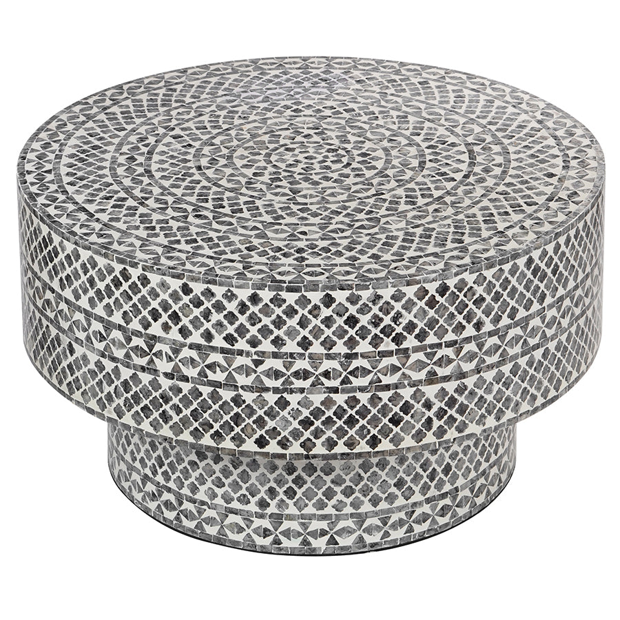 Hazel Black Diamond Mother of Pearl Coffee Table 76cm