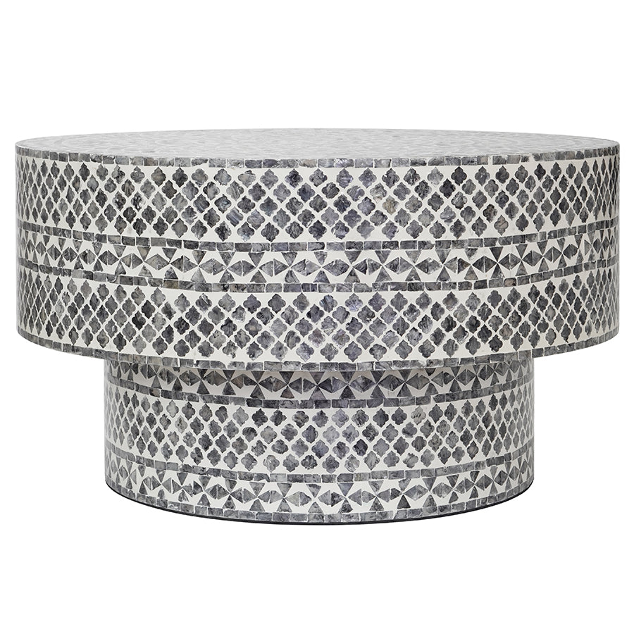Hazel Black Diamond Mother of Pearl Coffee Table 76cm