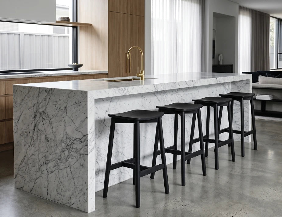 Andi Backless Bar Stool - Black