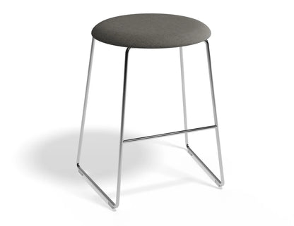 Hugo Low Stool - Chrome - Fabric Seat
