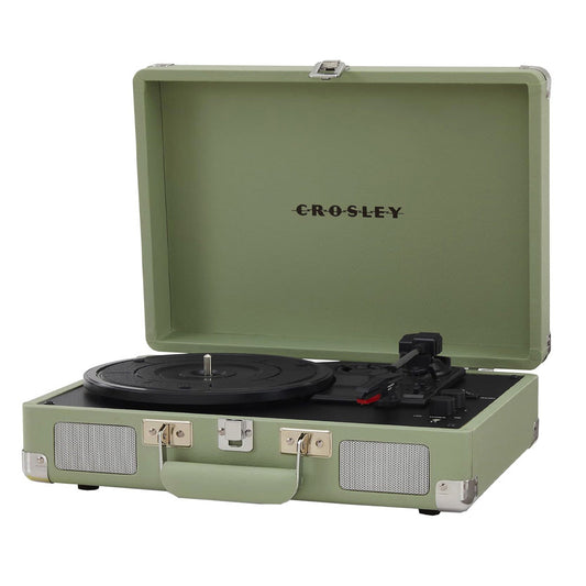 Crosley Cruiser Bluetooth Portable Turntable - Mint + Crosley Entertainment Stand Bundle