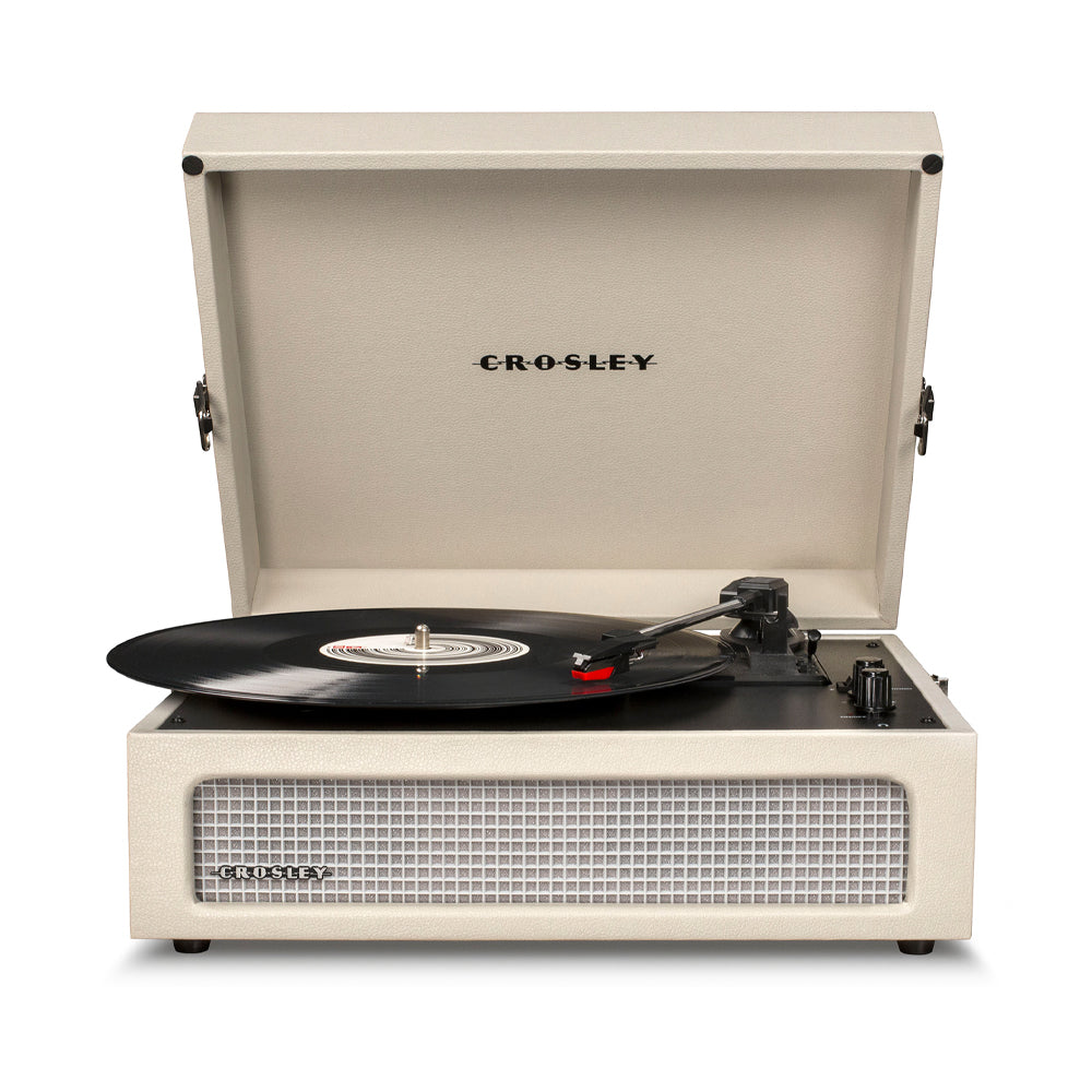 Crosley Voyager Bluetooth Portable Turntable - Dune + Gadhouse Vinyl Rack Bundle - Black