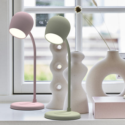 Kreafunk Ellie Lamp W/ Qi Charger And Bluetooth Speaker - Dusty Olive