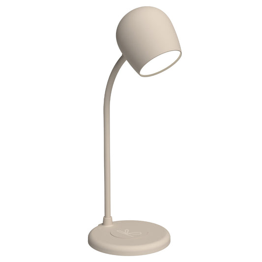Kreafunk Ellie Lamp W/ Qi Charger And Bluetooth Speaker - Ivory Sand
