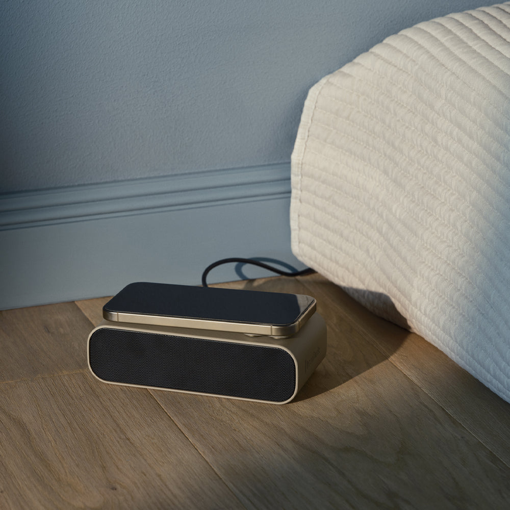 Kreafunk Wakie Alarm Clock Qi Charger + Bluetooth - Ivory Sand
