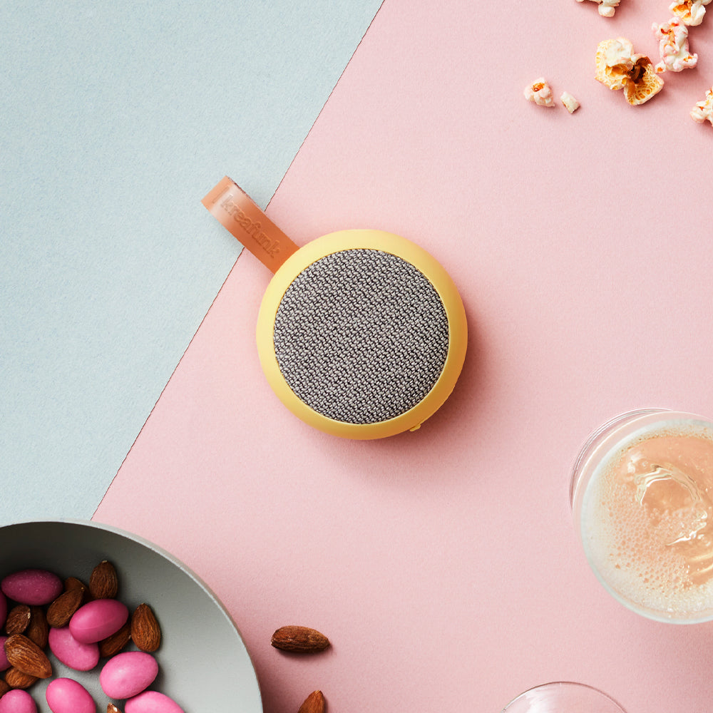 Kreafunk Ago 2 Fabric Bluetooth Speaker - Soft Yellow