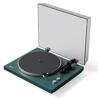 Kanto OBI3 (2nd Gen) Turntable with Bluetooth 5.3, Preamp, and Pitch Control - Matte Green