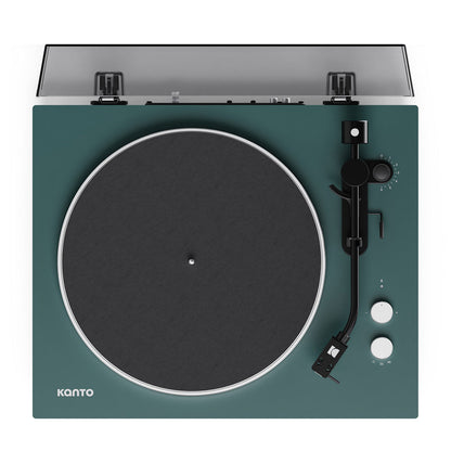 Kanto OBI3 (2nd Gen) Turntable with Bluetooth 5.3, Preamp, and Pitch Control - Matte Green