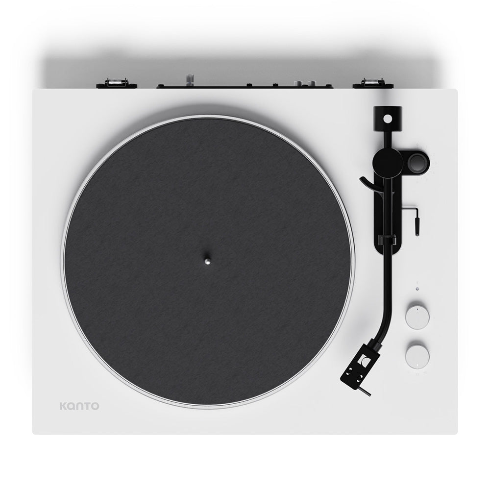 Kanto OBI3 (2nd Gen) Turntable with Bluetooth 5.3, Preamp, and Pitch Control - Matte White