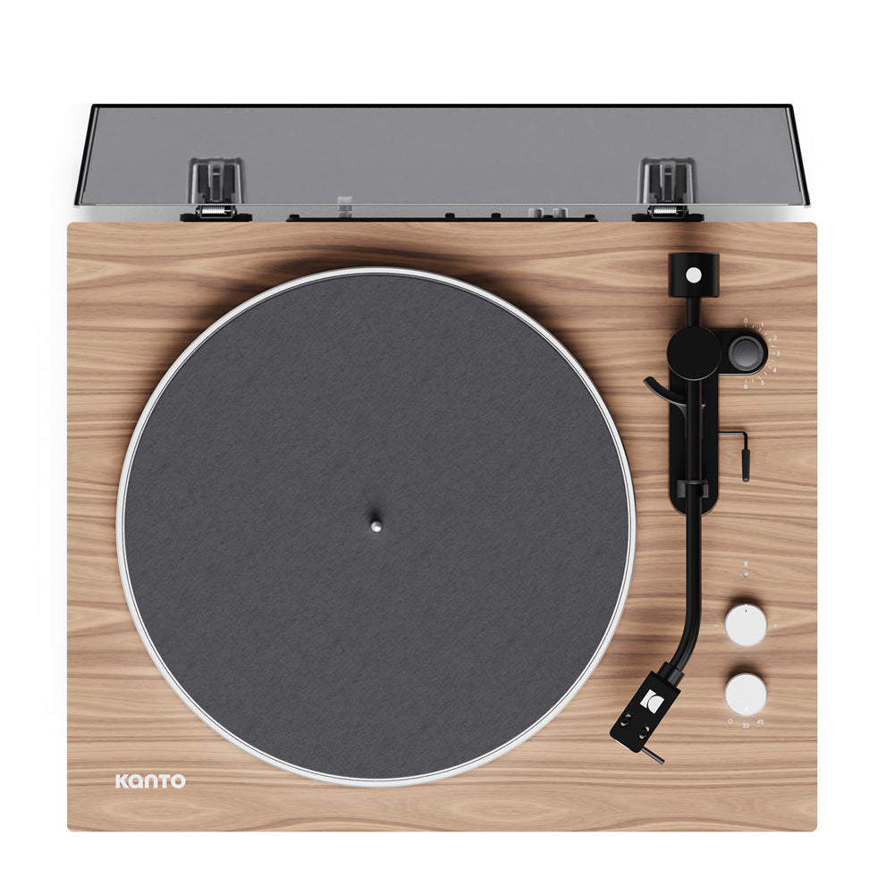 Kanto OBI3 (2nd Gen) Turntable with Bluetooth 5.3, Preamp, and Pitch Control - Walnut