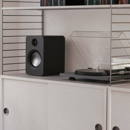 Kanto REN 200W Powered Bookshelf Speakers with HDMI ARC, USB-C, and Bluetooth 5.3 - Matte Black, Pair