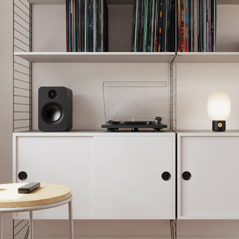 Kanto REN 200W Powered Bookshelf Speakers with HDMI ARC, USB-C, and Bluetooth 5.3 - Matte Black, Pair