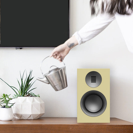 Kanto TUK (2nd Gen) 260W Premium Powered Speaker System with Bluetooth 5.4, Dual RCA and USB-C Inputs - Gloss Butter w/ Gunmetal