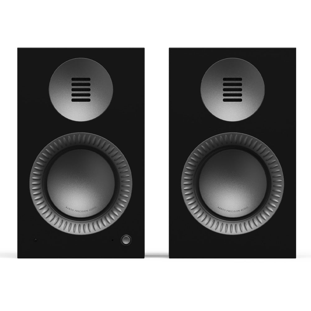 Kanto TUK (2nd Gen) 260W Premium Powered Speaker System with Bluetooth 5.4, Dual RCA and USB-C Inputs - Matte Black w/ Gunmetal