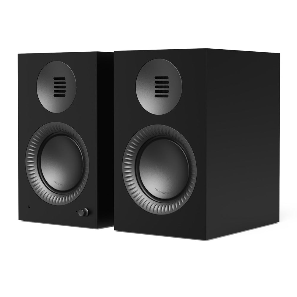 Kanto TUK (2nd Gen) Passive Speaker System with Air Motion Transformer (AMT) Tweeter and 5.25" Aluminium Concave Woofer, Matte Black w/ Gunmetal