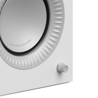 Kanto TUK (2nd Gen) 260 W Premium Powered Speaker System with Bluetooth 5.4, Dual RCA and USB-C Inputs - Matte White w/ Aluminum