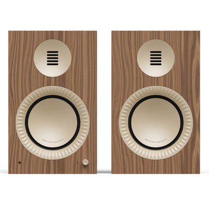Kanto TUK (2nd Gen) Grand 320 W Premium Powered Speaker System with Bluetooth 5.4, Dual RCA and USB-C Inputs, Matte Walnut w/ Rose Gold