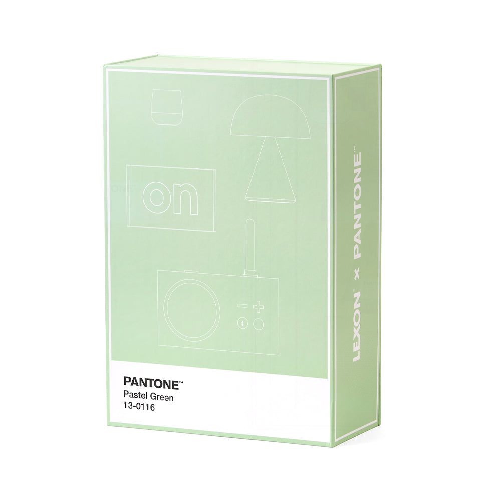 Lexon GIFT Set PANTONE - Includes Mino+ Mini Speaker, Flip Classic Clock, Mina M Lamp, Thykho 3  Speaker - Green