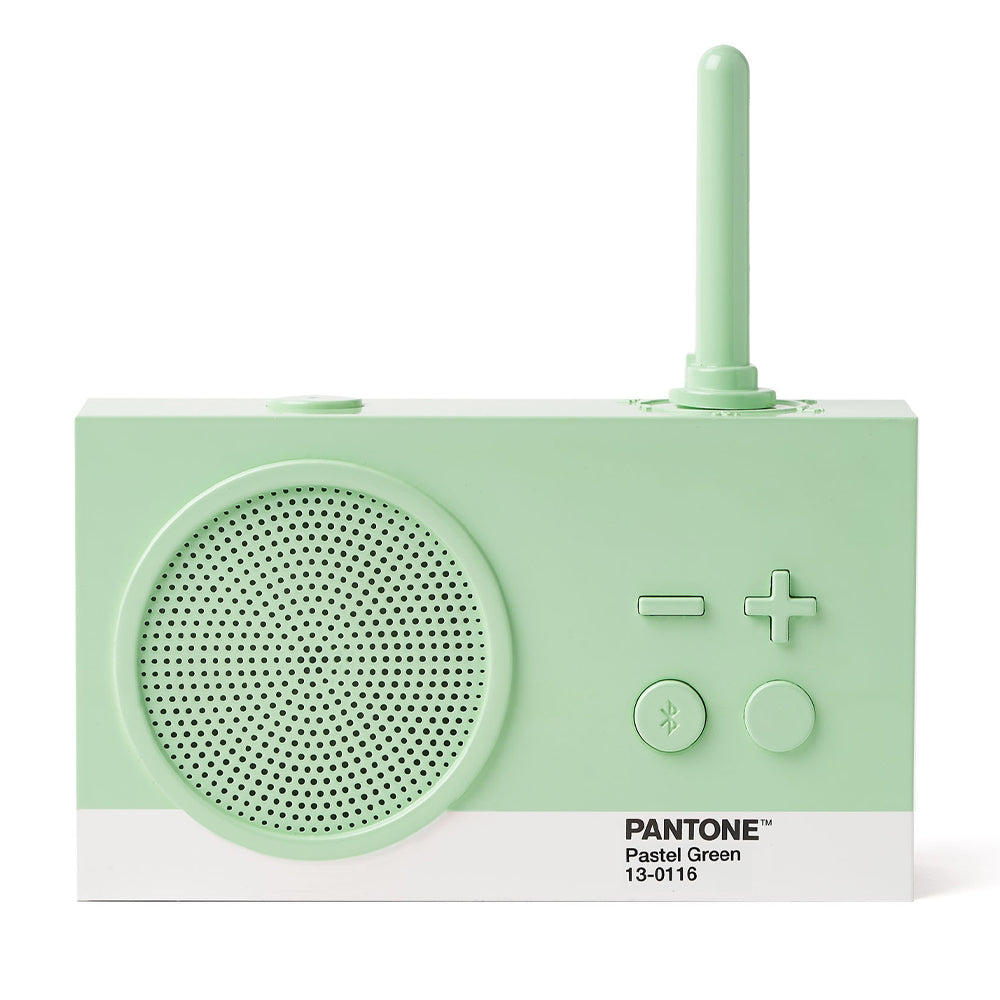 Lexon GIFT Set PANTONE - Includes Mino+ Mini Speaker, Flip Classic Clock, Mina M Lamp, Thykho 3  Speaker - Green