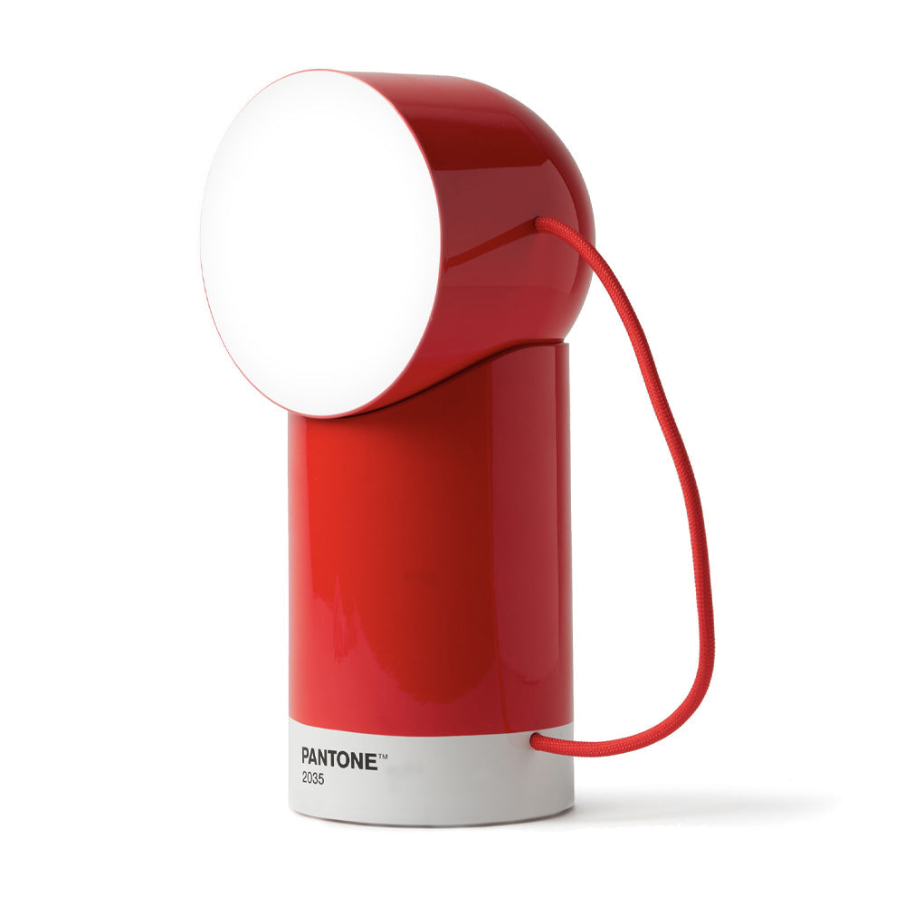 Lexon Orbe Portable Led Lamp With Moving Head PANTONE - 2035 Red