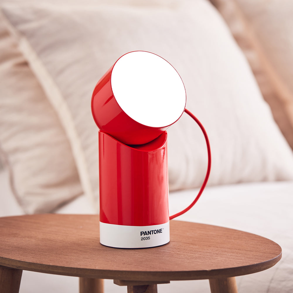 Lexon Orbe Portable Led Lamp With Moving Head PANTONE - 2035 Red