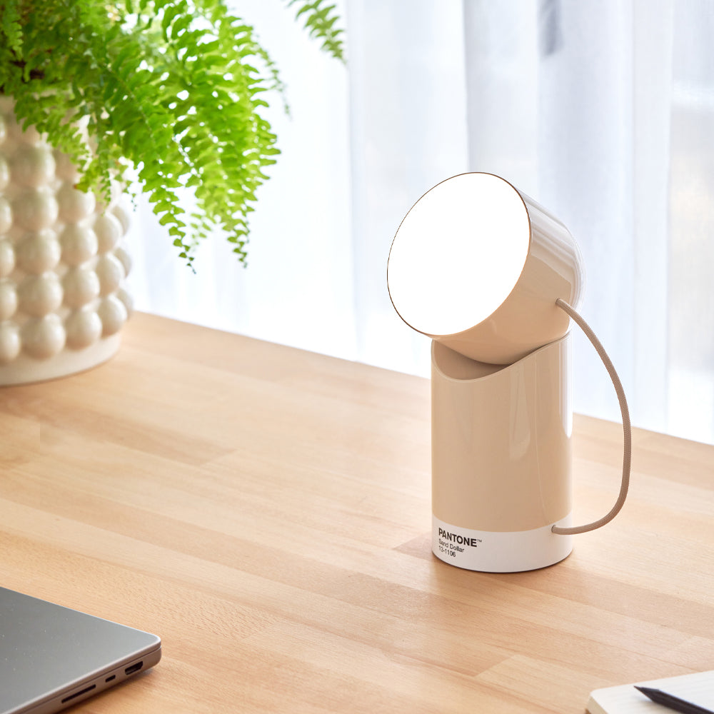 Lexon Orbe Portable Led Lamp With Moving Head PANTONE - Sand