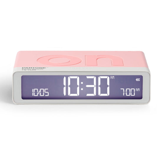 Lexon Flip Classic Reversible Alarm Clock PANTONE - Rose Pink