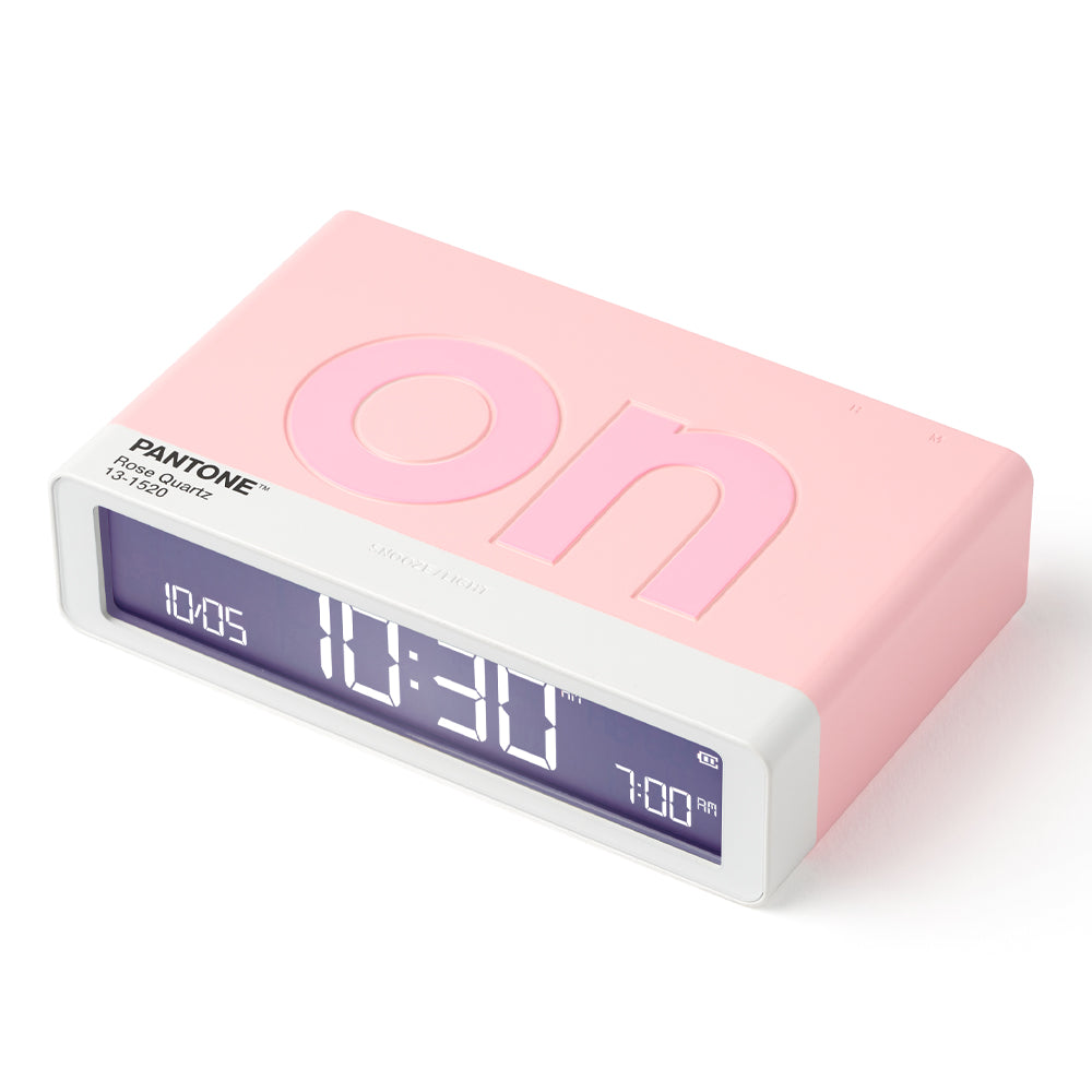 Lexon Flip Classic Reversible Alarm Clock PANTONE - Rose Pink