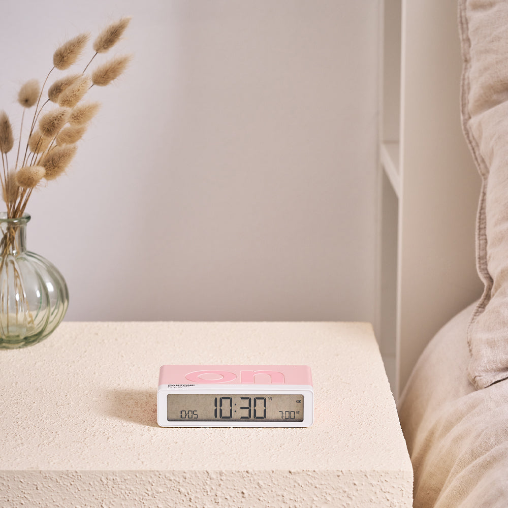 Lexon Flip Classic Reversible Alarm Clock PANTONE - Rose Pink