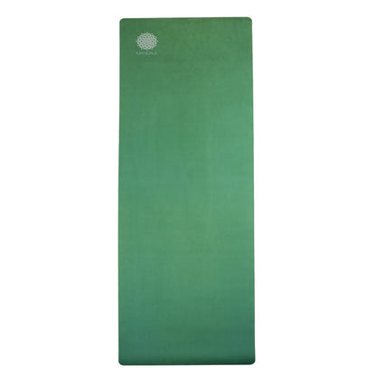 Mandala Yoga Mat Premium Bundle, Includes Yoga Mat 188cm H x 61cm W, Yoga Strap & Steel Hydration Bottle - Jade Green