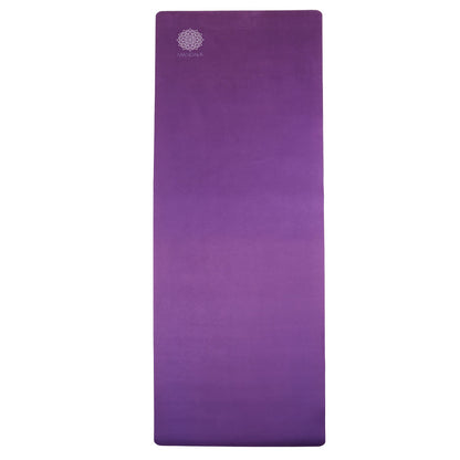 Mandala Yoga Mat Premium Bundle, Includes Yoga Mat 188cm H x 61cm W, Yoga Strap & Steel Hydration Bottle - Purple