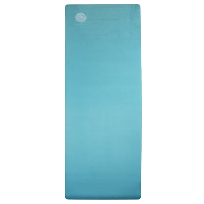 Mandala Yoga Mat Premium Bundle, Includes Yoga Mat 188cm H x 61cm W, Yoga Strap & Steel Hydration Bottle - Teal