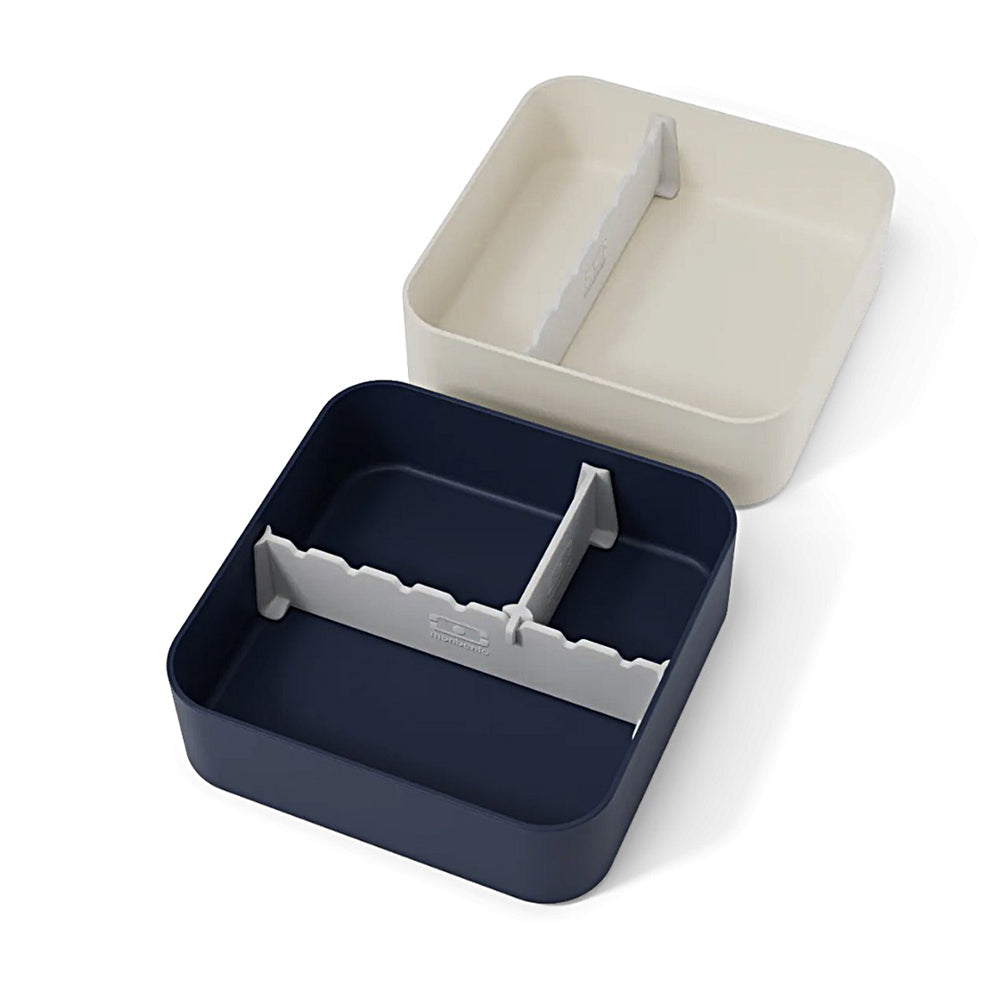Monbento Flex - The 2 Compartment Lunch Box with Cutlery - Blue Natural
