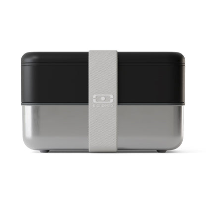 Monbento Mb Sense Original The Two-Tier Metal Food Container Sense Original - Black Oynx