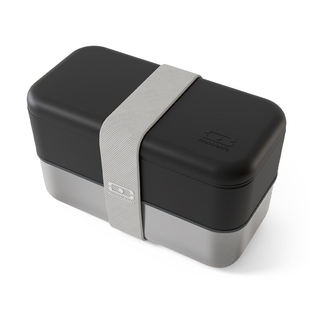Monbento Mb Sense Original The Two-Tier Metal Food Container Sense Original - Black Oynx
