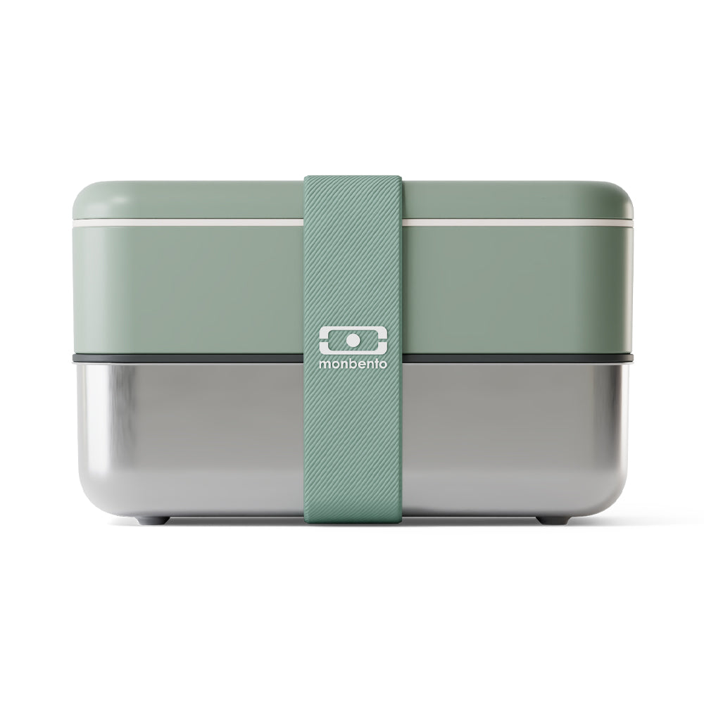 Monbento Mb Sense Original The Two-Tier Metal Food Container Sense Original - Natural Green