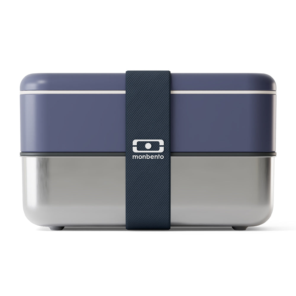 Monbento Mb Sense Original The Two-Tier Metal Food Container Sense Original - Natural Blue