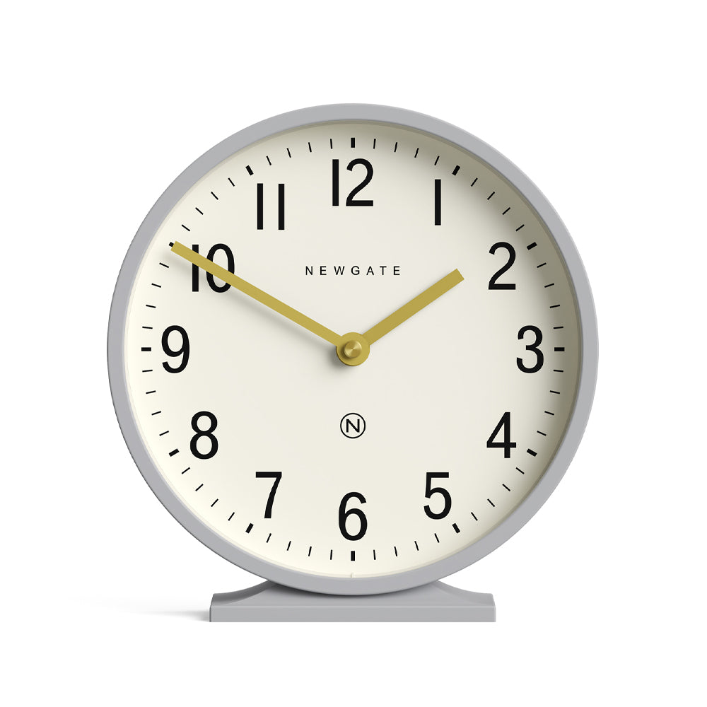 Newgate Q Mantel Clock-Clock Grey